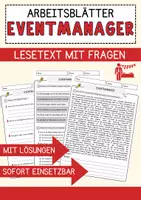 Vorschau - Eventmanager Beruf Arbeitsblätter mit Fragen + Lösungen Deutsch DaZ AB - Deckblatt