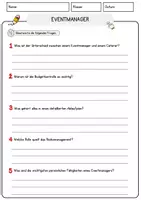 Vorschau - Eventmanager Beruf Arbeitsblätter mit Fragen + Lösungen Deutsch DaZ AB - Seite 3