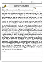 Vorschau - Arbeitsblätter - Expeditionsleiter Beruf Arbeitsblätter mit Fragen + Lösungen Deutsch DaZ AB - Seite 1