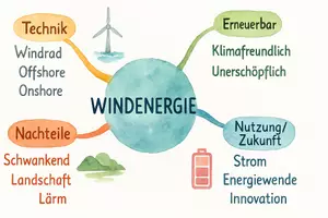 Vorschau - Arbeitsblätter - Arbeitsblatt "Nutzung und Bedeutung von Windenergie" + interaktive Lösung & MP3 + Mindmap + Infografik - Seite 2
