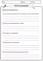 Vorschau - Arbeitsblätter - Festivalmanager Beruf Arbeitsblätter mit Fragen + Lösungen Deutsch DaZ AB - Seite 3