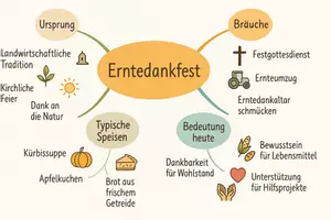 Vorschau - Arbeitsblätter - Arbeitsblatt "Erntedankfest" + Onlineübung & MP3 + Mindmap + Infografik - Seite 2