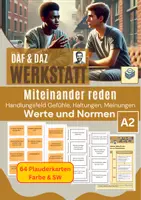 Aperçu - Cartes d'exercices - Parler ensemble – 64 cartes de conversation « Miteinander reden – Deutsch lernen im Alltag : valeurs et normes » (A2) - Page 1