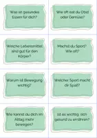 Aperçu - Jeux - Parler ensemble – 64 cartes de conversation « Miteinander reden – Deutsch lernen im Alltag : nutrition et mouvement » (A2) - Page 3