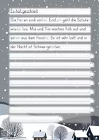 Vorschau - Unterrichtsreihen - Abschreibübung Winter in 7 Schul-Druckschriften "Es hat geschneit" (D-A-CH) - Seite 2