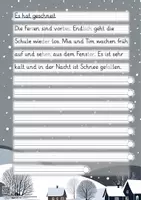 Vorschau - Unterrichtsreihen - Abschreibübung Winter in Grundschrift "Es hat geschneit" - Seite 2