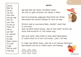 Vorschau - Arbeitsblätter - Lustige, einfache Herbstgeschichten zur Leseförderung - Seite 2