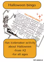 Vista previa - Juegos / Gamificación - Halloween Bingo - Fun ESL Classroom Game - Portada