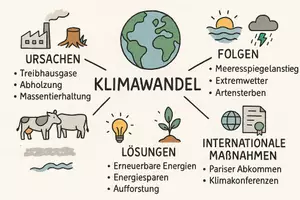 Vorschau - Arbeitsblätter - AB mit Fragen zum Thema "Klimawandel" + Lösungsblatt + Mindmap + Infografiken - Seite 2