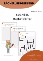 Vorschau - Spiele - Arbeitsblatt: Suchsel Herbst - Deckblatt