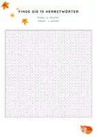 Vorschau - Spiele - Arbeitsblatt: Suchsel Herbst - Seite 1