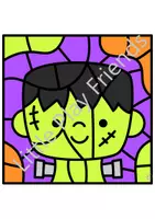 Voorbeeld - kleuren naar voorbeeld - Halloween - Pagina 3