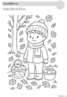 Vorschau - Arbeitsblätter - Ausmalbilder Herbst Vorschule | Kita Mal- und Bastelvorlagen - Seite 3