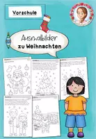 Vorschau - Arbeitsblätter - Ausmalbilder Weihnachten Vorschule | Kita Mal- und Bastelvorlagen - Deckblatt