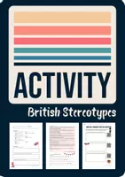Aperçu - Préparation de séance / Séance complète - BEING BRITISH: STEREOTYPES! - an activity for ESL students! - Page de couverture