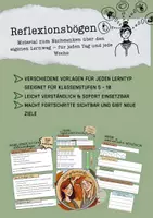 Vorschau - Arbeitsblätter - Reflexionsbögen für Schüler – Tages- und Wochenvorlagen zur Selbstreflexion - Deckblatt