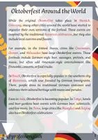 Vorschau - Arbeitsblätter - Oktoberfest rund um die Welt. Sekundarstufe. Englisch. - Seite 1