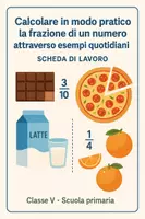 anteprima - Esercizi - Calcolare in modo pratico la frazione di un numero attraverso esempi quotidiani - Pagina di copertina