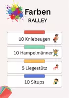 Vorschau - Spiele - Farben - Ralley zum Aufwärmen - Deckblatt