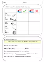 Vorschau - Arbeitsblätter - Magnetismus Sachunterricht Lernstandserhebung sprachlich differenziert - Deckblatt