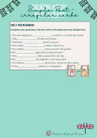 Vorschau - Arbeitsblätter - Simple Past – Irregular Verbs (Affirmative Sentences) - Seite 1