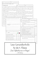 Vorschau - Test - Lernzielkontrolle: Lesen "Fußballturnier im Regen" Klasse 4 (mit Lösung) - Deckblatt