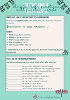 Vorschau - Arbeitsblätter - Simple Past - Questions with question words - Deckblatt