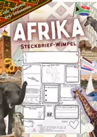 Vorschau - Arbeitsblätter - Steckbrief-Wimpel Afrika zur Vorstellung eines Landes - Deckblatt