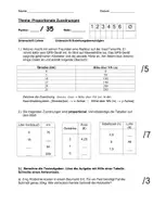 Vorschau - Arbeitsblätter - Klassenarbeit: Proportionale Zuordnung inkl. Musterlösung - Seite 2