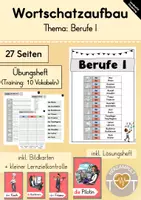 Vorschau - Arbeitsblätter - 34 Wortschatzhefte - SPARPAKET (DaZ/DaF - wachsend) - Seite 1