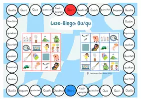 Vorschau - Spiele - Lese-Bingo: Wörter mit Qu / qu, Klasse 1 und 2 - Seite 2