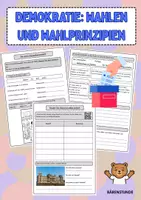 Vorschau - Arbeitsblätter - Wahlen & Wahlgrundsätze: Arbeitsblätter (Sachunterricht / Politik) - Deckblatt