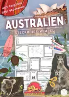 Vorschau - Arbeitsblätter - Steckbrief-Wimpel Australien - Deckblatt