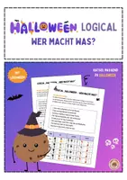 Vorschau - Arbeitsblätter - Smartcookie Logical Halloween: Wer macht was? - Deckblatt