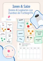 Vorschau - Arbeitsblätter - Ionen & Salze - Legekarten, Domino und Tabelle - Deckblatt
