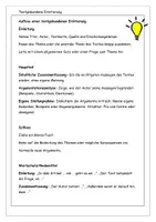 Vorschau - Arbeitsblätter - textgebundene Erörterung 2 Merkblatt Text Aufgabe Lösung - Seite 1