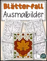 Vorschau - Arbeitsblätter - Herbst-Blätterfall: Ausmalvorlagen für Kinder - Deckblatt