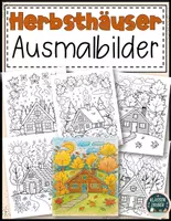 Vorschau - Mal- und Bastelvorlagen - Herbstliche Häuser zum Ausmalen: Vorlagen zum Ausdrucken - Deckblatt