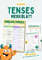 Vorschau - Poster - English Tenses - Merkblatt (inkl. Übungen) - Deckblatt