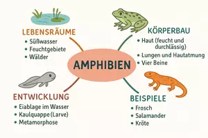 Vorschau - Arbeitsblätter - AB mit Fragen zum Thema "Amphibien" + Lösungsblatt + Mindmap + Infografik - Seite 2