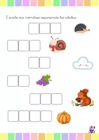 Vista previa - Unidades / Secuencias / Situaciones de Aprendizaje - Fichas otoño.Sílabas y mayúsculas - página 3
