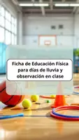 Vista previa - Evaluación - Ficha de Educación Física para días de lluvia y observación en clase - Portada