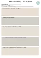 Vista previa - Evaluación - Ficha de Educación Física para días de lluvia y observación en clase - página 3