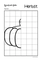 Vorschau - Mal- und Bastelvorlagen - Symmetrie - Im Herbst - Seite 1