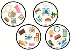 Vorschau - Arbeitsblätter - Paarretto - Möbel - furniture - meubles- Räume im Haus - Seite 1