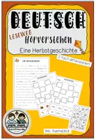 Vorschau - Arbeitsblätter - Deutsch: Leseweg - Eine Herbstgeschichte 2-fach differenziert - Deckblatt