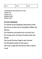Vorschau - Arbeitsblätter - Wortarten im Fließtext markieren, Thema Herbst - Seite 2