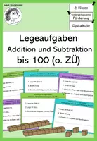 Vorschau - Fördermaterial/Inklusion - Legeaufgaben Addition und Subtraktion im ZR 100 (ohne ZÜ) - Deckblatt