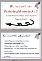 Vorschau - Fördermaterial/Inklusion - Wincent Weiss Spezial: Fehlerteufel Lesekarten Großschreibung - Seite 1