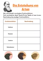 Vorschau - Arbeitsblätter - Die Entstehung von Arten Text, Arbeitsblätter und Lösungen - Seite 3
